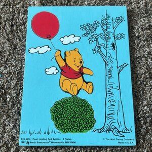 Disney Vintage 1987 Winnie The Pooh Wooden Tray Puzzle